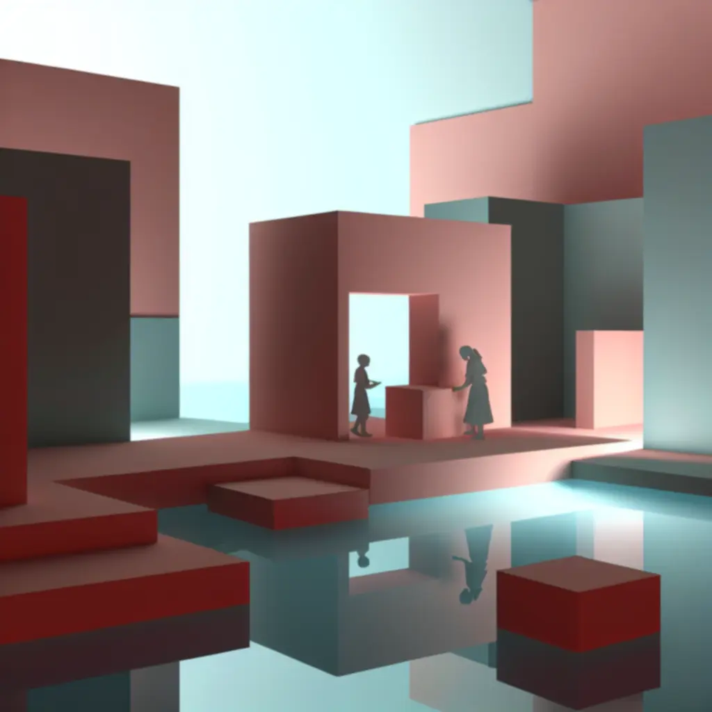 Ro i jej córka współpracujące przy rozwiązywaniu łamigłówki w Monument Valley 2