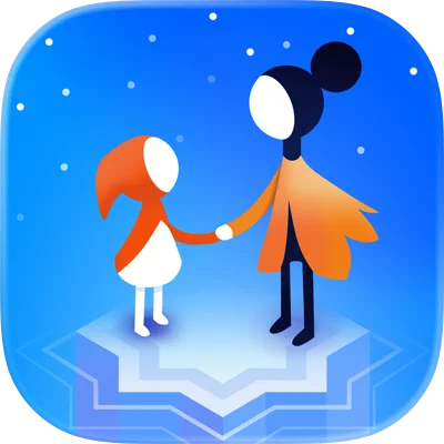 Pastelowa scena z gry Monument Valley 2 z nierealną architekturą