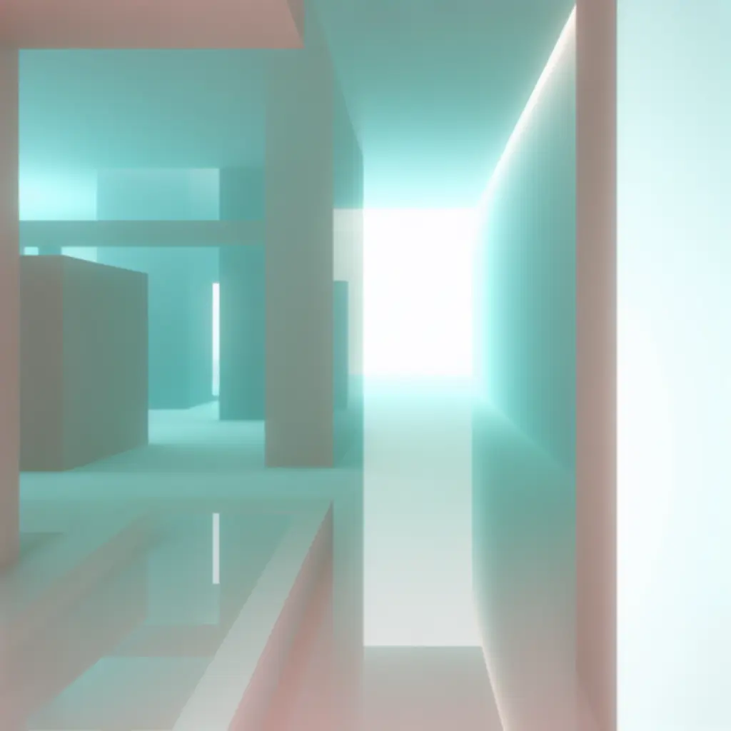 Artystyczny kadr z Monument Valley 2 o pastelowej, surrealistycznej architekturze